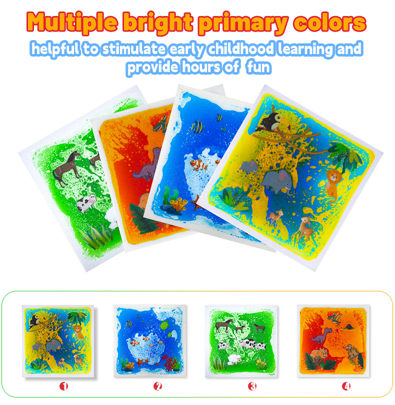 4x Animal themed liquid tiles